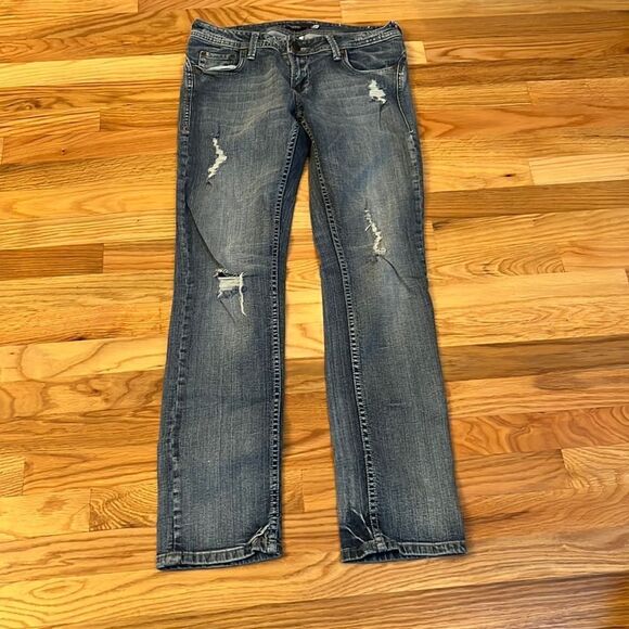 Vigoss Boyfriend Distressed Ripped Jeans size 3/4 (27) - Picture 1 of 11